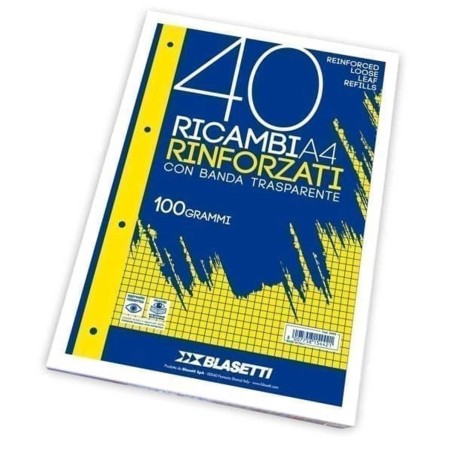 Blasetti ricambi rinforzati A4 100 g rigatura 10M 40 fogli