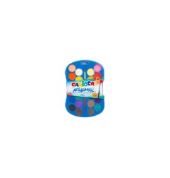 Acquerelli Carioca 24 colori Ø 30 mm con pennello 42405