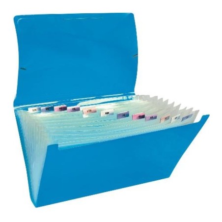 Arda classificatore a soffietto 13 scomparti 26,5 x 13,5 cm Keep Colour Fluo 0239FLU