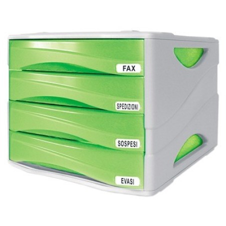 Arda cassettiera Smile 4 cassetti verde TR15P4PV