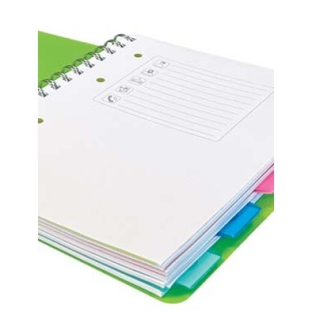 Arda quaderno spiralato A5 quadretti 5 mm 120 fogli 80 g con 5 divisori Trascolor 0236FLU