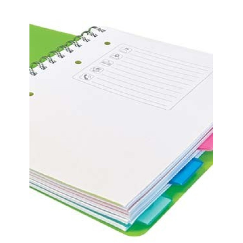 Arda quaderno spiralato A5 rigo 120 fogli 80 g con 5 divisori Trascolor 0242FLU Arda quaderno spiralato A5 rigo 120 fogli 80 g con 5 divisori Trascolor 0242FLU