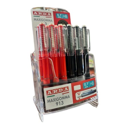 Arda portamine Maxigomma 913 0,7 mm 913ESP – espositore da 12 pezzi