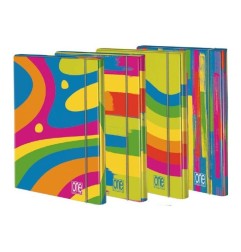 Blasetti One Color Fantafluo cartellina A4 a tre lembi con elastico dorso 12 mm con le grafiche Fantafluo assortite 8127