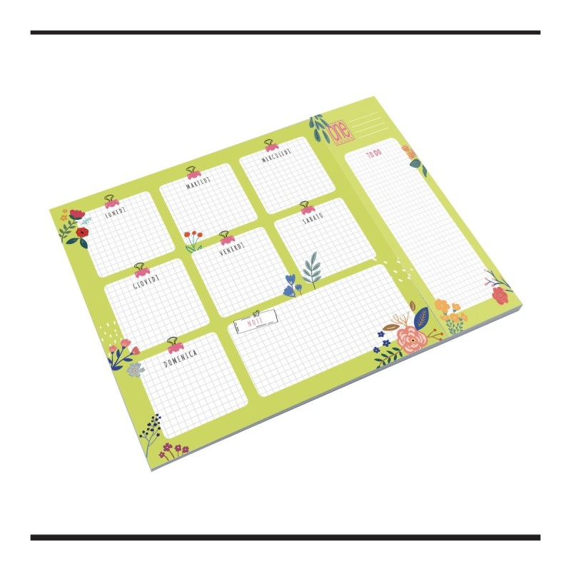 Blasetti One Color weekly planner fantasy A4 collato 54 settimane 80 g 8408