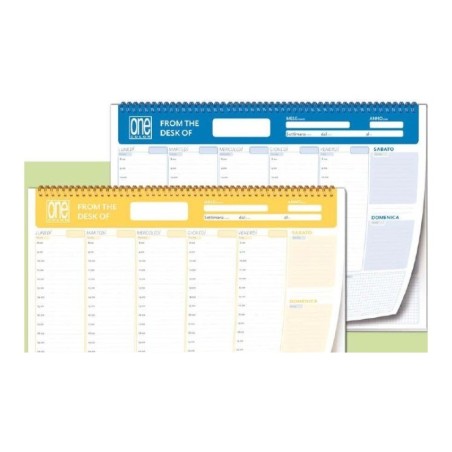Blasetti One Color weekly planner da scrivania A3 spiralato 60 settimane 80 g 8406