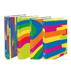 Blasetti One Color Fantafluo raccoglitore A4 a 4 anelli Ø 30 mm con le grafiche Fantafluo assortite 8126