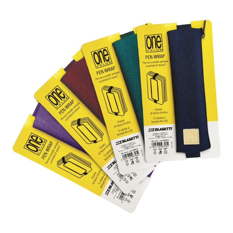 Blasetti One Color astuccio bustina con elastico regolabile Pen-Wrap in poliestere extra strong 18 x 5 x 1 cm 8796