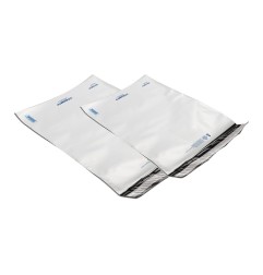Blasetti Polyself sacchetti per spedizioni in polietilene 40x51 cm bianco e nero con chiusura adesiva – confezione 100 pezzi