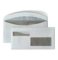 Blasetti buste 11,5x23 cm con 2 finestre bianche 80 g FSC per imbustamento automatico – confezione 1200 pezzi 0106