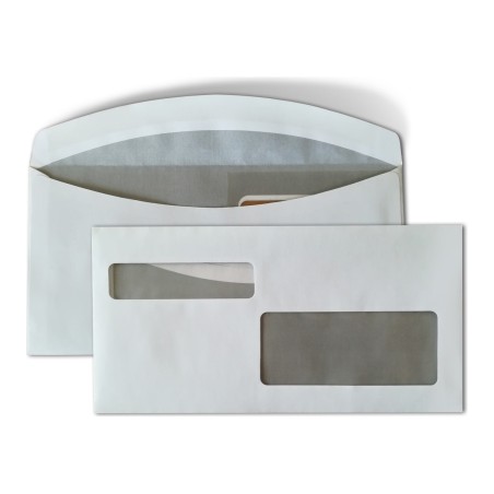 Blasetti buste 11,5x23 cm con 2 finestre bianche 80 g FSC per imbustamento automatico – confezione 1200 pezzi 0106