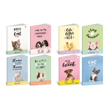 Blasetti Lovely Paws 100 maxi quaderni A4 100 g 18+1 fogli rigatura A – confezione 10 pezzi 9277