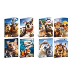 Blasetti Animal Selfie maxi quaderni A4 100 g 24+1 fogli rigatura 5M – confezione 10 pezzi 9399