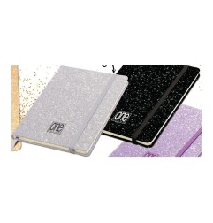 Blasetti One Color taccuino A5 glitter con elastico copertina rigida 192 pagine a puntini 9461
