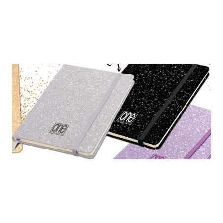 Blasetti One Color taccuino A5 glitter con elastico copertina rigida 192 pagine a puntini 9461
