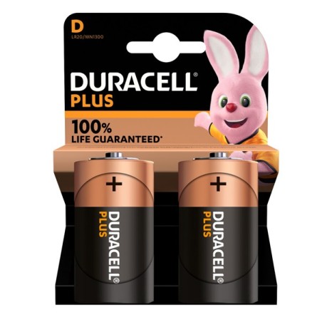 Pile Duracell Plus - Torcia - conf. 2 MN1300/LR20