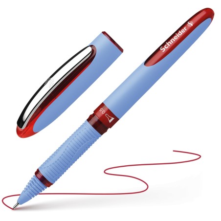 Schneider One Hybrid N 05 penna roller punta ad ago 0,5 mm inchiostro rosso – confezione 10 pezzi 183502