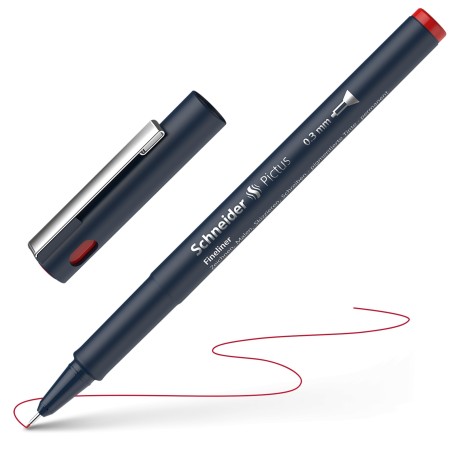 Schneider Pictus fineliner a inchiostro pigmentato punta 0,3 mm rosso – confezione 6 pezzi 197302