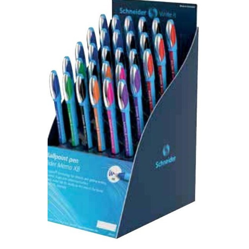Schneider Slider Memo XB espositore da banco 30 penne a sfera assortite 399417