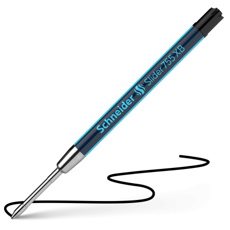 Schneider refill Slider 755 a sfera formato G2 punta XB nero – confezione 10 pezzi 175501