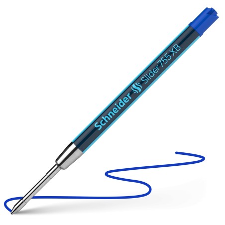 Schneider refill Slider 755 a sfera formato G2 punta XB blu – confezione 10 pezzi 175503