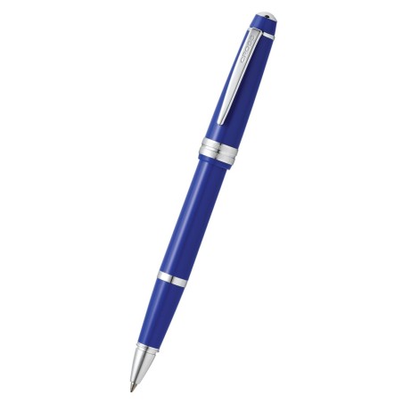 Cross Bailey Light roller resina blu con finiture cromate in confezione regalo AT0745-4