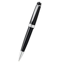 Cross Bailey Light penna a sfera resina nera con finiture cromate in confezione regalo AT0742-1