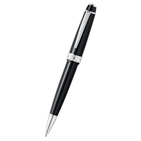 Cross Bailey Light penna a sfera resina nera con finiture cromate in confezione regalo AT0742-1