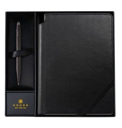 Cross Tech2 set regalo penna a sfera con stilo nero e taccuino in confezione regalo E008009
