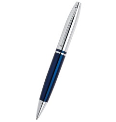 Cross Calais penna a sfera cromata e laccata blu in confezione regalo AT0112-3