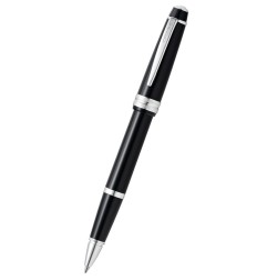 Cross Bailey Light roller resina nera con finiture cromate in confezione regalo AT0745-1