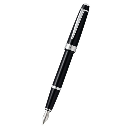 Cross Bailey Light penna stilografica resina nera pennino fine in confezione regalo AT0746-1FS