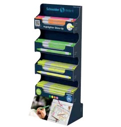 Schneider Shine-Up evidenziatori punta a scalpello 1-4 mm espositore da banco 80 pezzi 306962