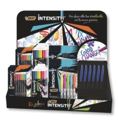 BIC Intensity Rainbow espositore da banco 33 confezioni pennarelli Dual Tip, fineliner e marcatori 507446
