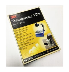 3M acetati trasparenti per fotocopiatrici e stampanti laser A4 con retrofoglio – confezione 100 fogli PP2410