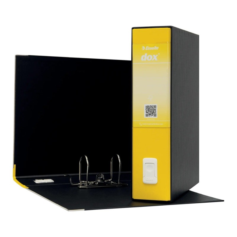 ACCO Esselte Dox 2 registratore archivio a leva KM0262 formato protocollo dorso 80 mm con custodia giallo D26206 ACCO Esselte Dox 2 registratore archivio a leva KM0262 formato protocollo dorso 80 mm con custodia giallo D26206