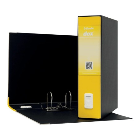ACCO Esselte Dox 2 registratore archivio a leva KM0262 formato protocollo dorso 80 mm con custodia giallo D26206
