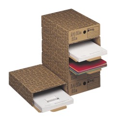 ACCO King Mec A4 File scatola documenti archivio modulare componibile in cartone marrone 00028600