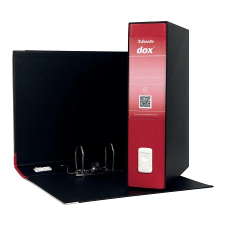 ACCO Esselte Dox 2 registratore archivio a leva KM0262 formato protocollo dorso 80 mm con custodia rosso D26211