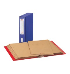 ACCO King Mec Mec 20 classificatore alfabetico A/Z KM0120 con custodia 20 cartelline a tre lembi dorso 8 cm blu 00012004
