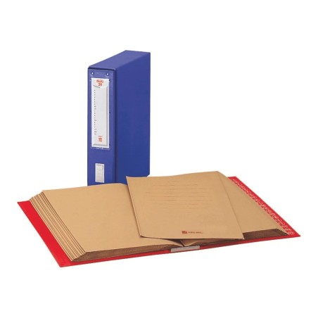 ACCO King Mec Mec 20 classificatore alfabetico A/Z KM0120 con custodia 20 cartelline a tre lembi dorso 8 cm blu 00012004