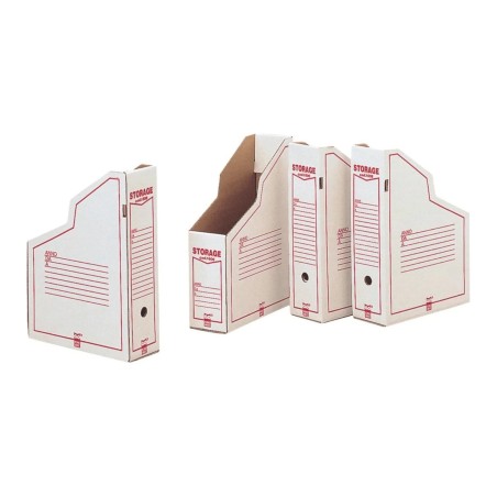 ACCO King Mec Storage KM1606 portariviste in cartone rigido bianco 35x24x8,7 cm con foro di presa