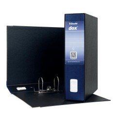ACCO Esselte Dox 2 registratore archivio a leva KM0262 formato protocollo dorso 80 mm con custodia blu D26204