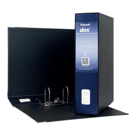 ACCO Esselte Dox 2 registratore archivio a leva KM0262 formato protocollo dorso 80 mm con custodia blu D26204