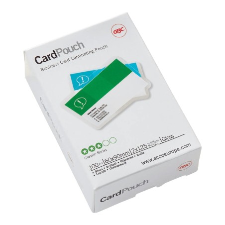 GBC CardPouch pouches per plastificazione 60x90mm 2x125 micron lucide – confezione 100 pezzi 3743157