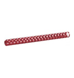 ACCO GBC CombBind CERLOX dorsi spirale plastici rilegafogli 21 anelli A4 22 mm rossi fino a 195 fogli – 100 pezzi 4028662