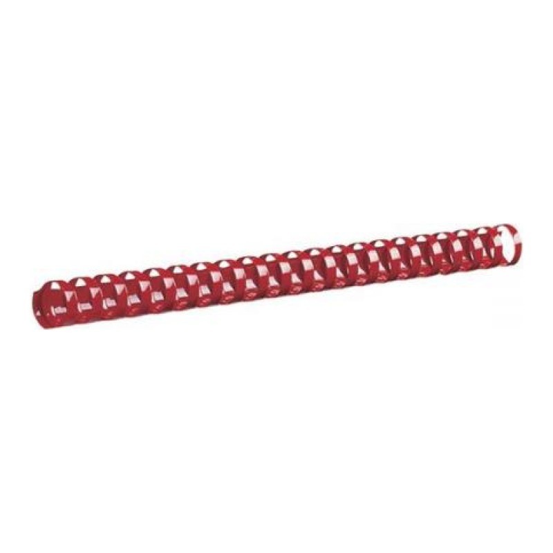 ACCO GBC CombBind CERLOX dorsi spirale plastici rilegafogli 21 anelli A4 22 mm rossi fino a 195 fogli – 100 pezzi 4028662