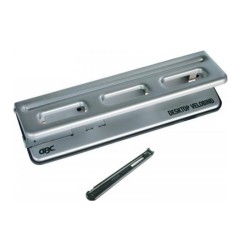ACCO GBC DeskTop VeloBinder rilegatrice a pettine manuale A4 grigia perfora 20 fogli rilega fino a 200 fogli 9707121