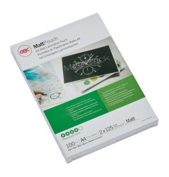 GBC MattPouch pouches per plastificazione A4 2x125 micron opache antiriflesso trasparenti – confezione 100 pezzi 3747241