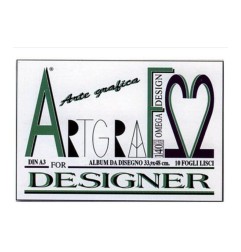 Artgraf album da disegno liscio 33x48 cm 10 fogli 140 g collato AC10L